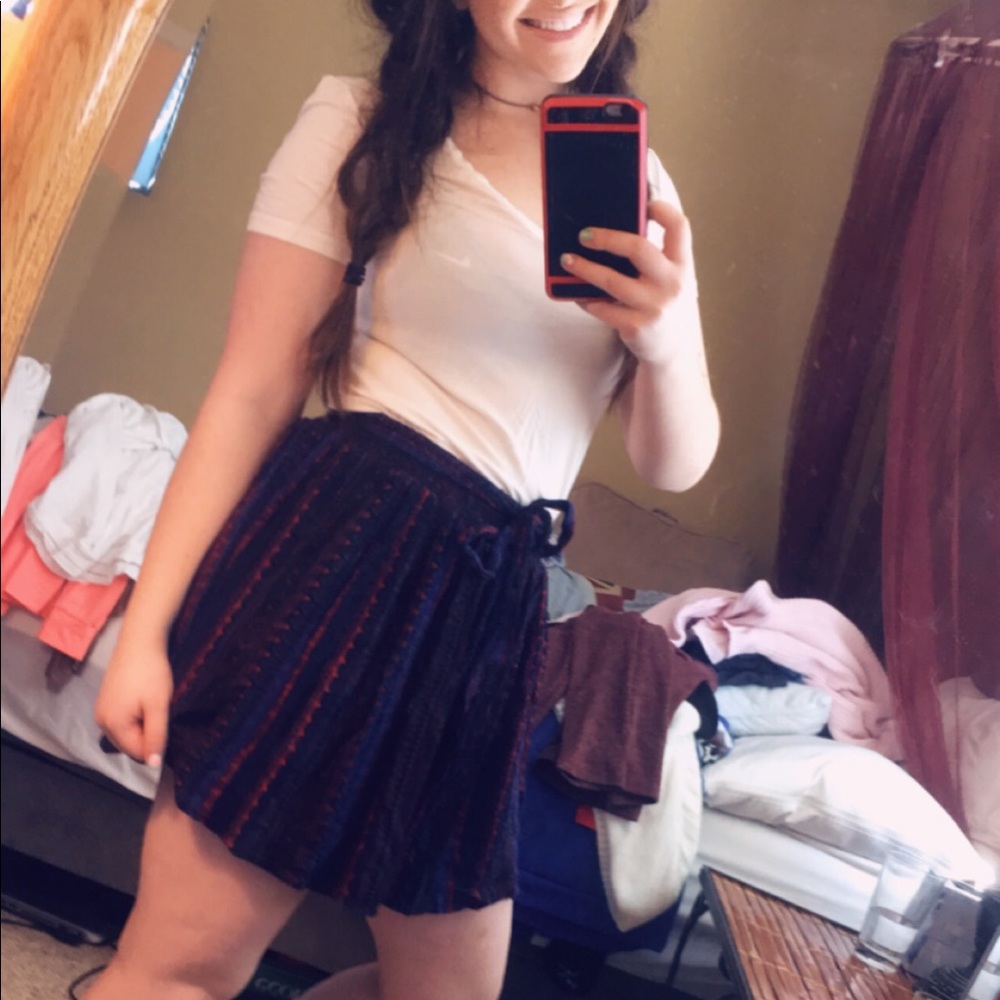 Blue & Red Skirt